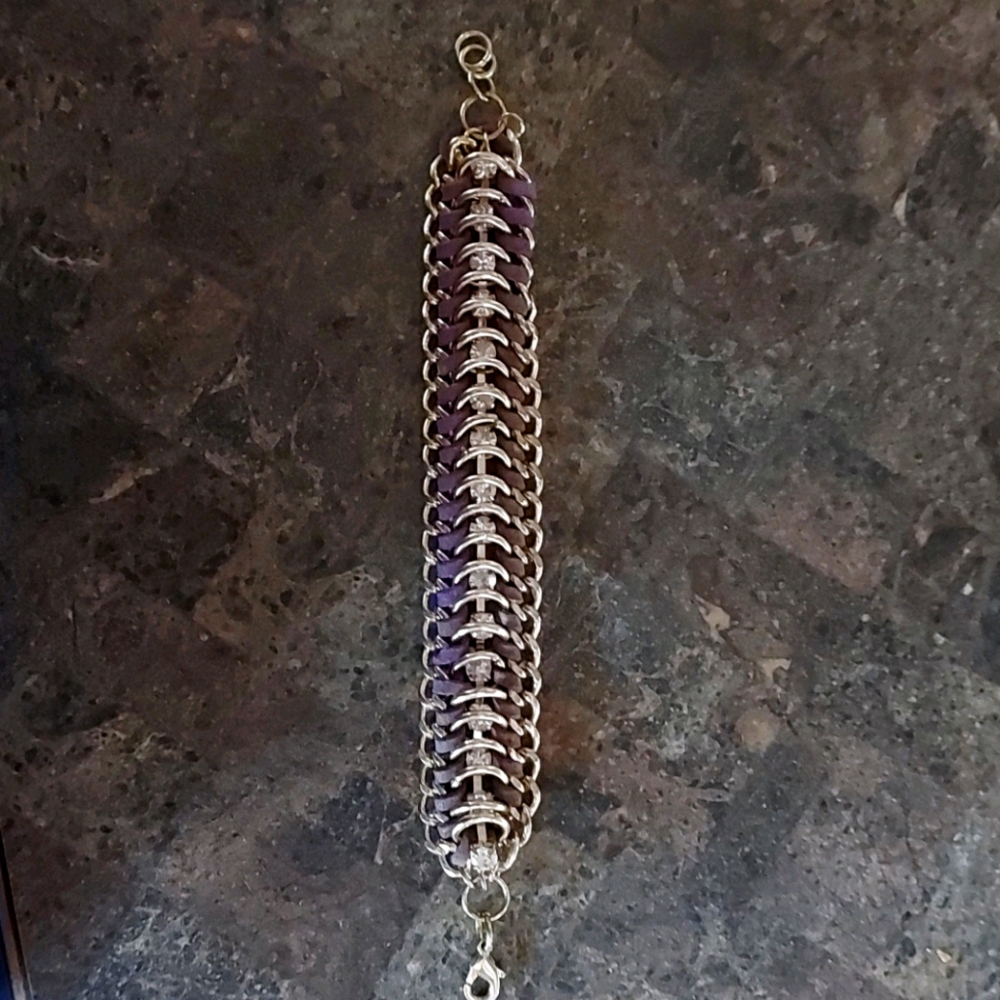 H&M Purple and Gold gemstone Braclet - Picture 5 of 7